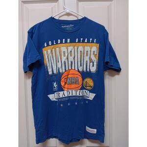 Golden State Warriors Shirt Mitchell & Ness Tradition S Small Nostalgia NBA